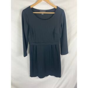 Tahari Scallop Bottom Long Sleeve Black Dress Size 8